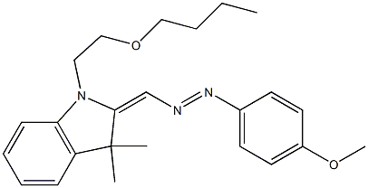 1-(2-Butoxyethyl)-2-(4-methoxyphenylazomethylene)-3,3-dimethylindoline Struktur