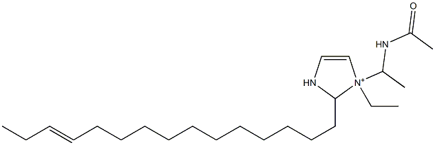 1-[1-(Acetylamino)ethyl]-1-ethyl-2-(12-pentadecenyl)-4-imidazoline-1-ium Struktur