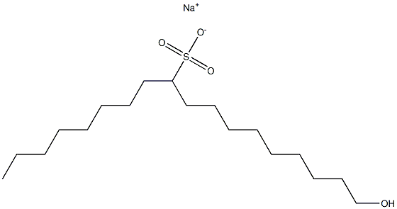 18-Hydroxyoctadecane-9-sulfonic acid sodium salt Struktur