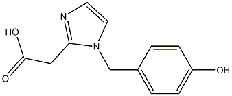 1-(4-Hydroxybenzyl)-1H-imidazole-2-acetic acid Struktur