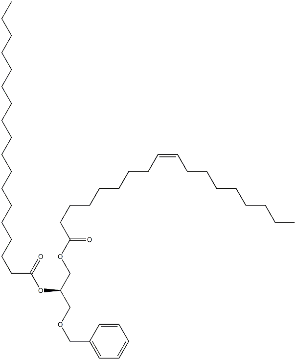 [R,(-)]-3-O-Benzyl-1-O-oleoyl-2-O-stearoyl-D-glycerol Struktur