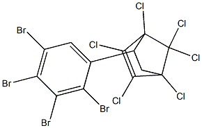 1,2,3,4,7,7-Hexachloro-5-(2,3,4,5-tetrabromophenyl)bicyclo[2.2.1]hept-2-ene Struktur