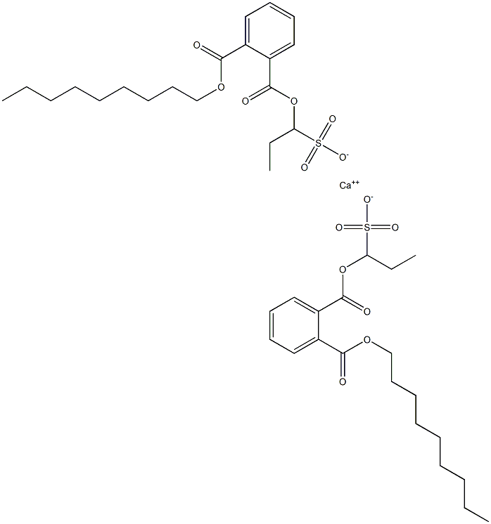 Bis[1-[(2-nonyloxycarbonylphenyl)carbonyloxy]propane-1-sulfonic acid]calcium salt Structure