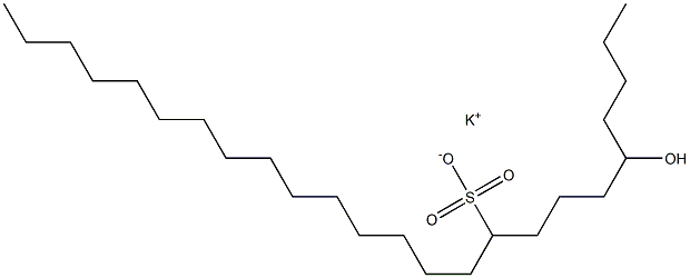 5-Hydroxytetracosane-9-sulfonic acid potassium salt Struktur