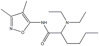 2-(Diethylamino)-N-(3,4-dimethyl-5-isoxazolyl)hexanamide Struktur