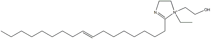 1-Ethyl-2-(8-heptadecenyl)-1-(2-hydroxyethyl)-2-imidazoline-1-ium Struktur