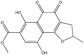 4,5-Dioxo-6,9-dihydroxy-2-methyl-2,3,4,5-tetrahydronaphtho[1,2-b]furan-7-carboxylic acid methyl ester Structure