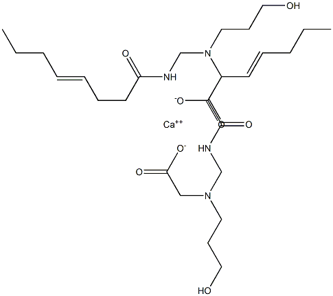 Bis[N-(3-hydroxypropyl)-N-(4-octenoylaminomethyl)glycine]calcium salt Struktur