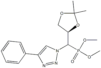[(R)-(2,2-Dimethyl-1,3-dioxolan-4-yl)(4-phenyl-1H-1,2,3-triazol-1-yl)methyl]phosphonic acid dimethyl ester Struktur