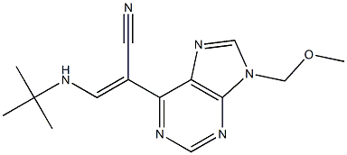 9-(Methoxymethyl)-6-[(Z)-2-(tert-butylamino)-1-cyanoethenyl]-9H-purine Struktur