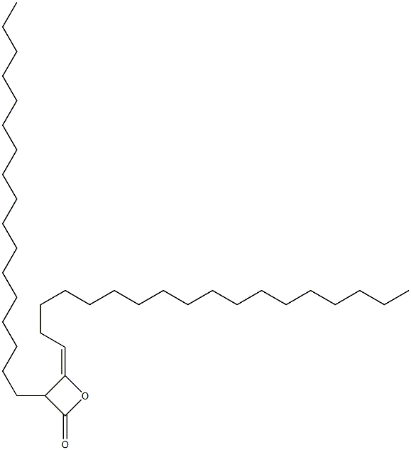 3-Heptadecyl-4-(octadecan-1-ylidene)oxetan-2-one Struktur