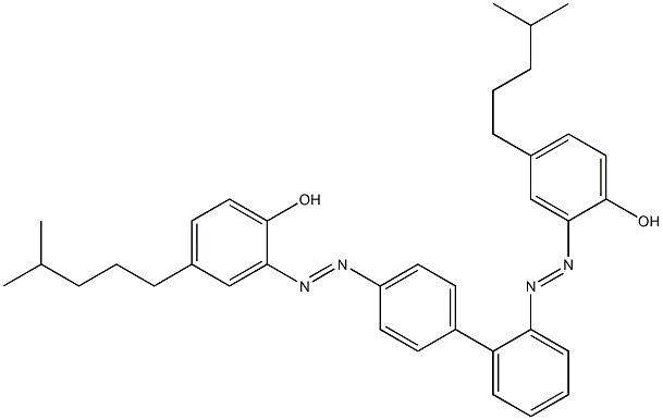 2,2'-[(1,1'-Biphenyl-2,4'-diyl)bis(azo)]bis[4-(4-methylpentyl)phenol] Struktur