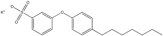 3-(4-Heptylphenoxy)benzenesulfonic acid potassium salt Struktur