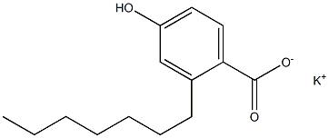 2-Heptyl-4-hydroxybenzoic acid potassium salt Struktur