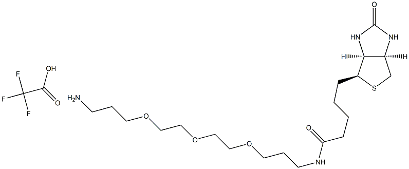 1-[D(+)-Biotinylamino]-4,7,10-trioxa-13-tridecanamine trifluoroacetate Struktur