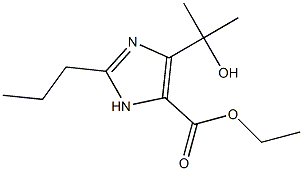 4-(1-hydroxy-1-methyl ethyl)-2-n-propyl-1H-imidazole-5-carboxylic acid ethyl ester Struktur