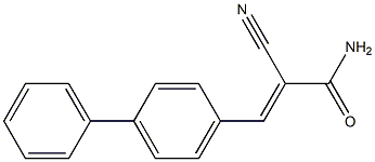 3-[1,1'-biphenyl]-4-yl-2-cyanoacrylamide Struktur