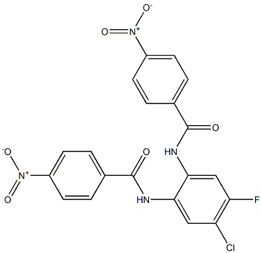 N-{5-chloro-4-fluoro-2-[(4-nitrobenzoyl)amino]phenyl}-4-nitrobenzamide Struktur
