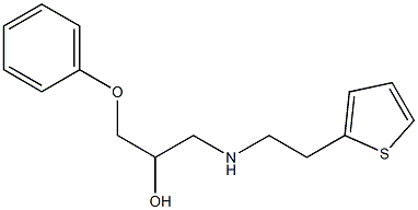 1-phenoxy-3-{[2-(2-thienyl)ethyl]amino}propan-2-ol Structure