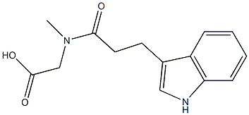 [[3-(1H-indol-3-yl)propanoyl](methyl)amino]acetic acid Struktur