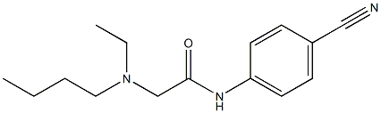2-[butyl(ethyl)amino]-N-(4-cyanophenyl)acetamide Struktur