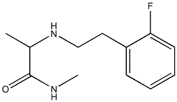 2-{[2-(2-fluorophenyl)ethyl]amino}-N-methylpropanamide Struktur