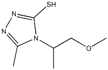 4-(1-methoxypropan-2-yl)-5-methyl-4H-1,2,4-triazole-3-thiol Struktur