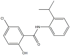 5-chloro-2-hydroxy-N-[2-(propan-2-yl)phenyl]benzamide Struktur