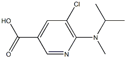 5-chloro-6-[methyl(propan-2-yl)amino]pyridine-3-carboxylic acid Struktur