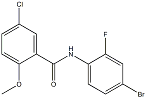 N-(4-bromo-2-fluorophenyl)-5-chloro-2-methoxybenzamide Struktur