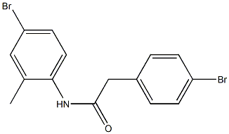 N-(4-bromo-2-methylphenyl)-2-(4-bromophenyl)acetamide Struktur