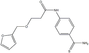 N-(4-carbamothioylphenyl)-3-(furan-2-ylmethoxy)propanamide Struktur