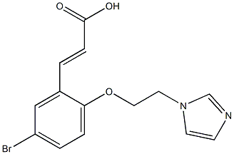 3-{5-bromo-2-[2-(1H-imidazol-1-yl)ethoxy]phenyl}prop-2-enoic acid Struktur