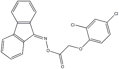N-{[2-(2,4-dichlorophenoxy)acetyl]oxy}-N-(9H-fluoren-9-ylidene)amine Struktur