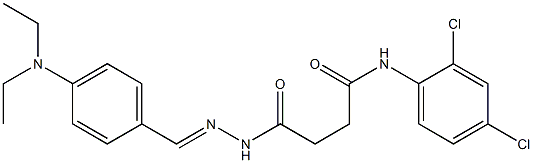N-(2,4-dichlorophenyl)-4-(2-{(E)-[4-(diethylamino)phenyl]methylidene}hydrazino)-4-oxobutanamide Struktur