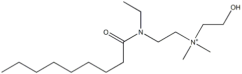 2-(N-Ethyl-N-nonanoylamino)-N-(2-hydroxyethyl)-N,N-dimethylethanaminium Struktur