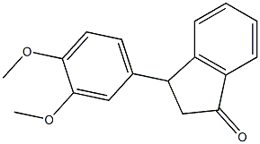 2,3-Dihydro-3-(3,4-dimethoxyphenyl)-1H-inden-1-one Struktur