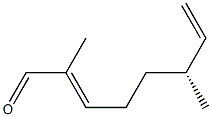 [R,(-)]-2,6-Dimethyl-2,7-octadienal Struktur