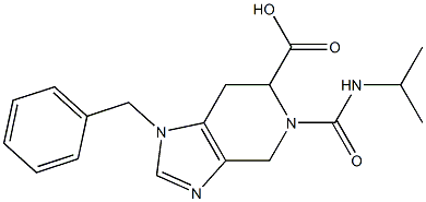 1-Benzyl-4,5,6,7-tetrahydro-5-isopropylcarbamoyl-1H-imidazo[4,5-c]pyridine-6-carboxylic acid Struktur