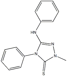 2-Methyl-4-phenyl-5-(phenylamino)-4H-1,2,4-triazole-3(2H)-thione Structure