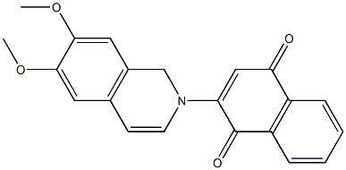 2-[(6,7-Dimethoxy-1,2-dihydroisoquinolin)-2-yl]-1,4-naphthoquinone Struktur