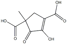 4-Hydroxy-1-methyl-5-oxo-3-cyclopentene-1,3-dicarboxylic acid Struktur