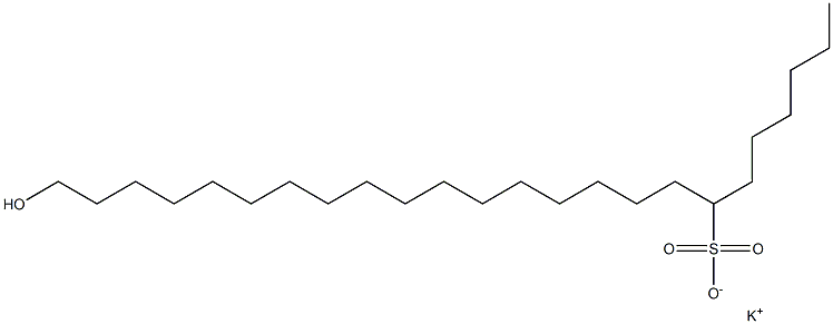 24-Hydroxytetracosane-7-sulfonic acid potassium salt Struktur