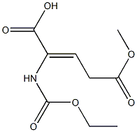 2-[[(Ethyloxy)carbonyl]amino]-2-pentenedioic acid 5-methyl ester Struktur
