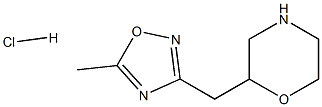 2-((5-Methyl-1,2,4-oxadiazol-3-yl)methyl)morpholine hydrochloride Struktur