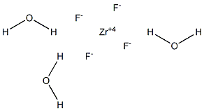 Zirconium fluoride trihydrate Struktur