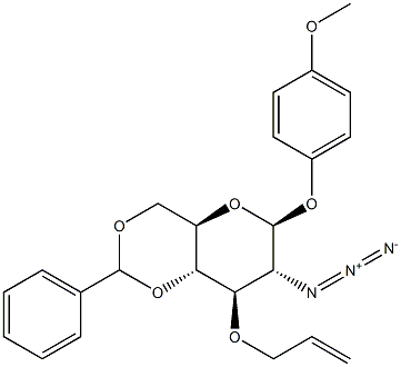 4-Methoxyphenyl3-O-allyl-2-azido-4,6-O-benzylidene-2-deoxy-b-D-glucopyranoside Struktur