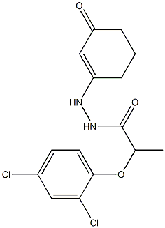 2-(2,4-dichlorophenoxy)-N'-(3-oxo-1-cyclohexenyl)propanohydrazide Struktur