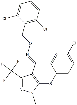 5-[(4-chlorophenyl)sulfanyl]-1-methyl-3-(trifluoromethyl)-1H-pyrazole-4-carbaldehyde O-(2,6-dichlorobenzyl)oxime Struktur