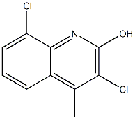 3,8-dichloro-4-methylquinolin-2-ol Struktur